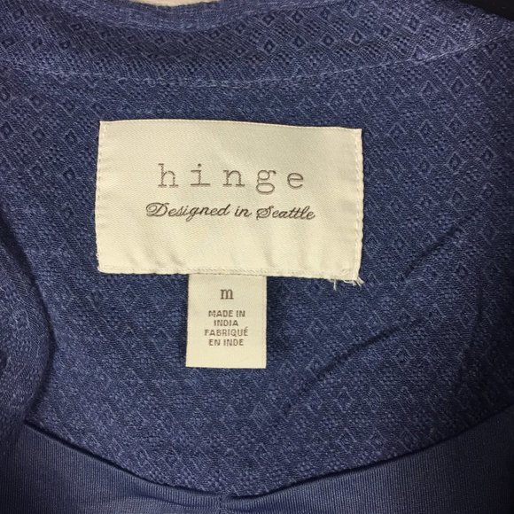 Hinge Blue Textured Crop Jacket - Picture 6 of 7
